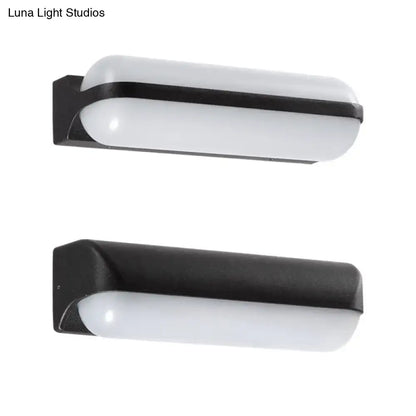 Minimalist black led wall sconce capsule yard fixture 220v-240v
