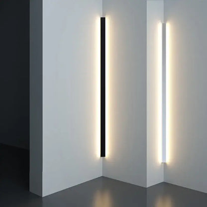 Minimalist black linear led wall lamp for bedroom living room