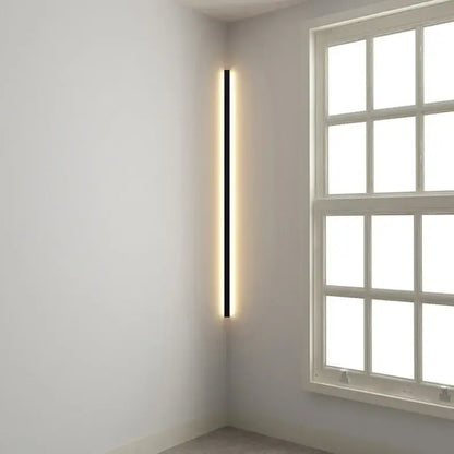 Minimalist black linear led wall lamp for bedroom living room