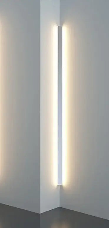 Minimalist black linear led wall lamp for bedroom living room
