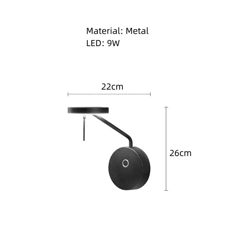 Minimalist black metal led pendant light for living room
