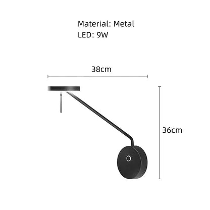 Minimalist black metal led pendant light for living room