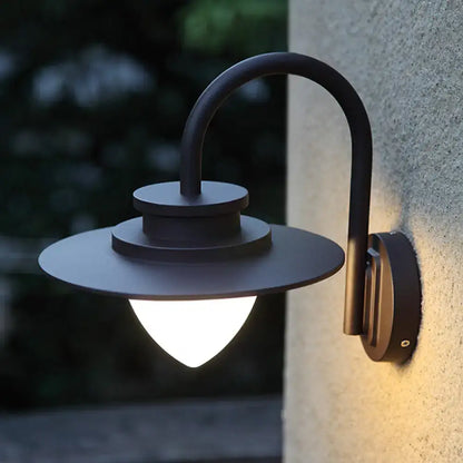 Minimalist black metal outdoor wall sconce 60w maximum bulb wattage