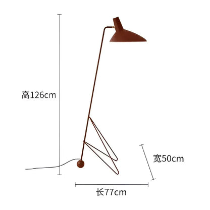Minimalist black metal tripod desk lamp for bedroom or office