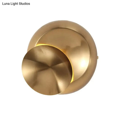 Minimalist black moon shaped sconce lighting – bedroom wall lamp