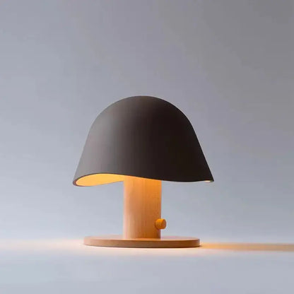 Minimalist black mushroom glass table lamp for bedroom living room