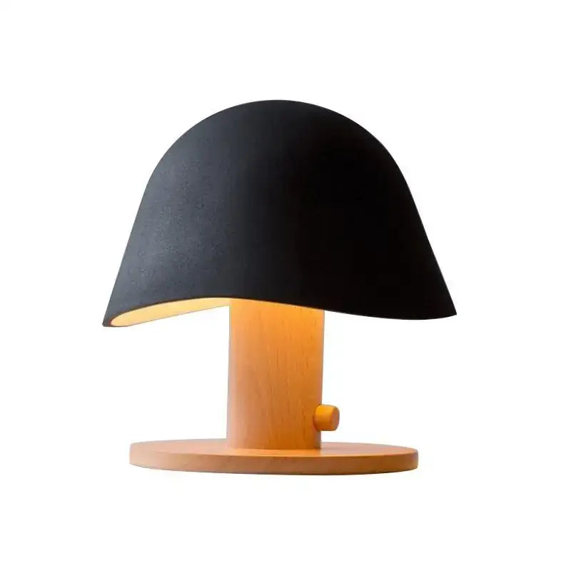 Minimalist black mushroom glass table lamp for bedroom living room