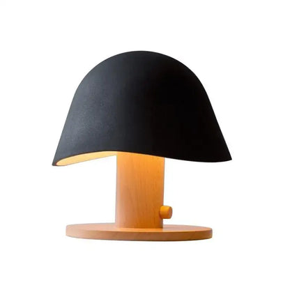 Minimalist black mushroom glass table lamp for bedroom living room