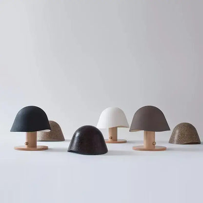 Minimalist black mushroom glass table lamp for bedroom living room