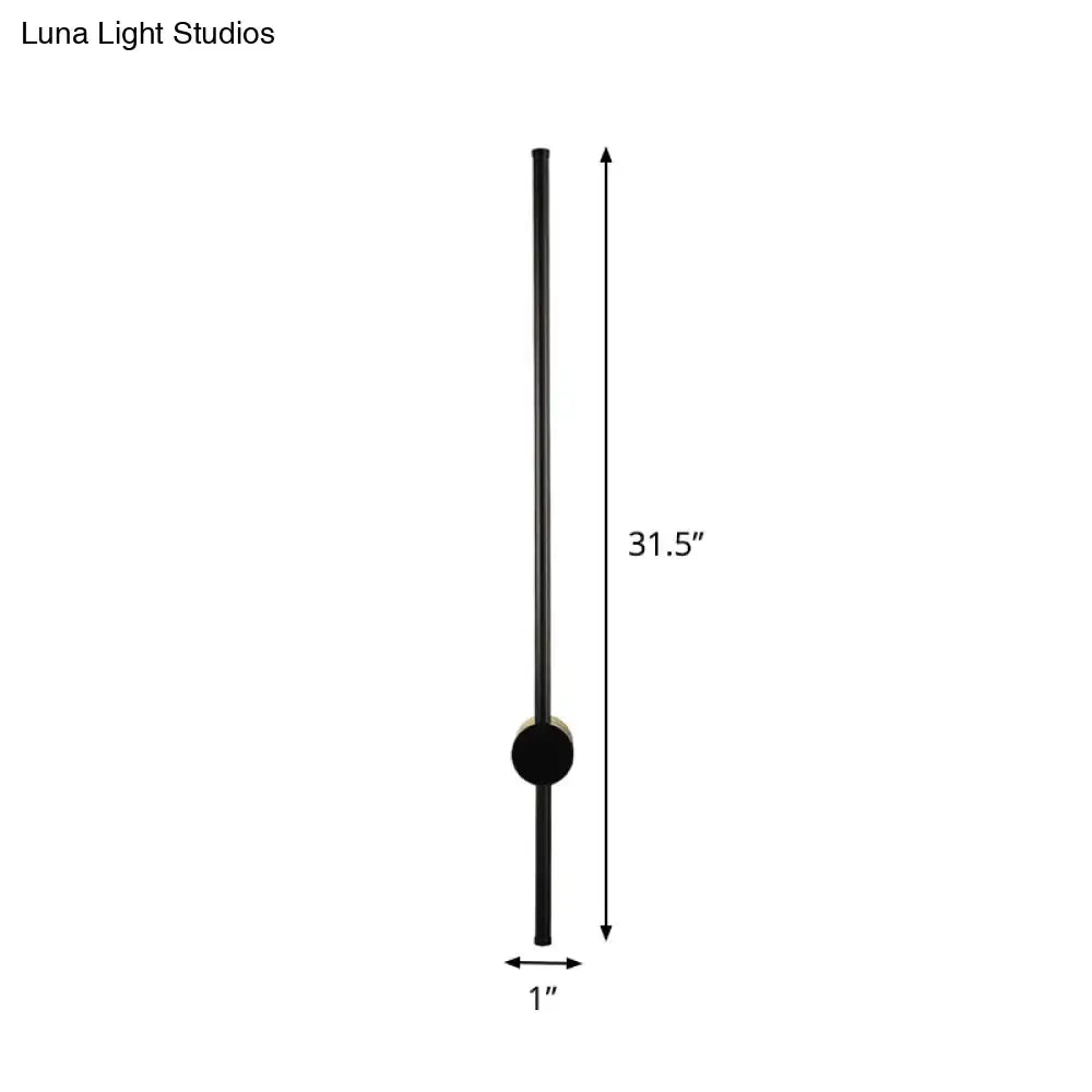 Minimalist black needle wall light – lounge led 110v-120v sconce