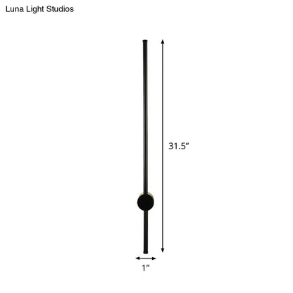 Minimalist black needle wall light – lounge led 110v-120v sconce