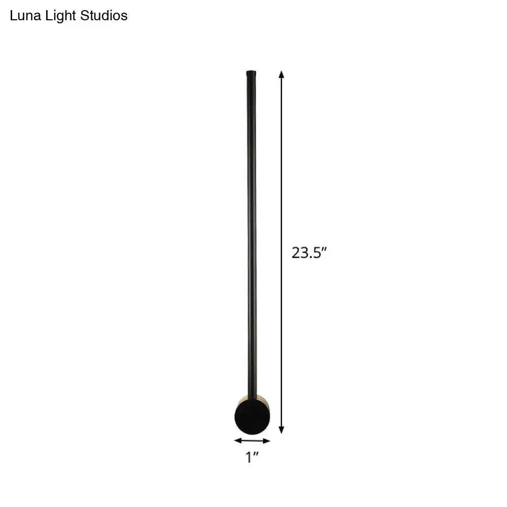 Minimalist black needle wall light – lounge led 110v-120v sconce