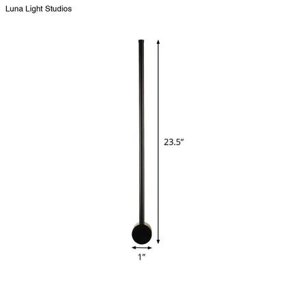Minimalist black needle wall light – lounge led 110v-120v sconce
