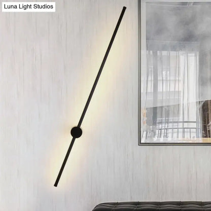 Minimalist black needle wall light – lounge led 110v-120v sconce