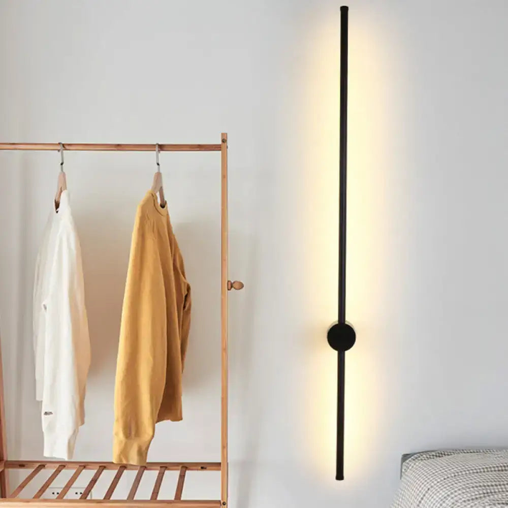 Minimalist black needle wall light – lounge led 110v-120v sconce