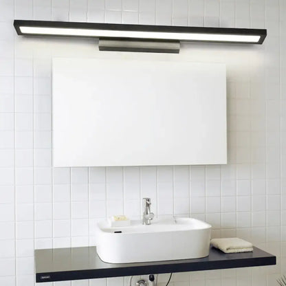 Minimalist black & silver led bathroom vanity lamp