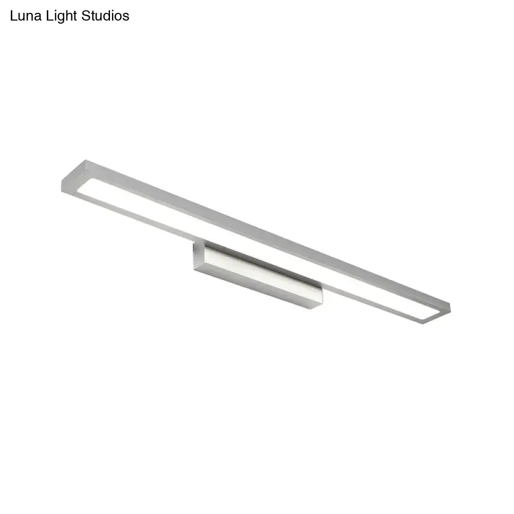 Minimalist black & silver led bathroom vanity lamp