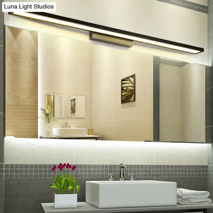 Minimalist black & silver led bathroom vanity lamp