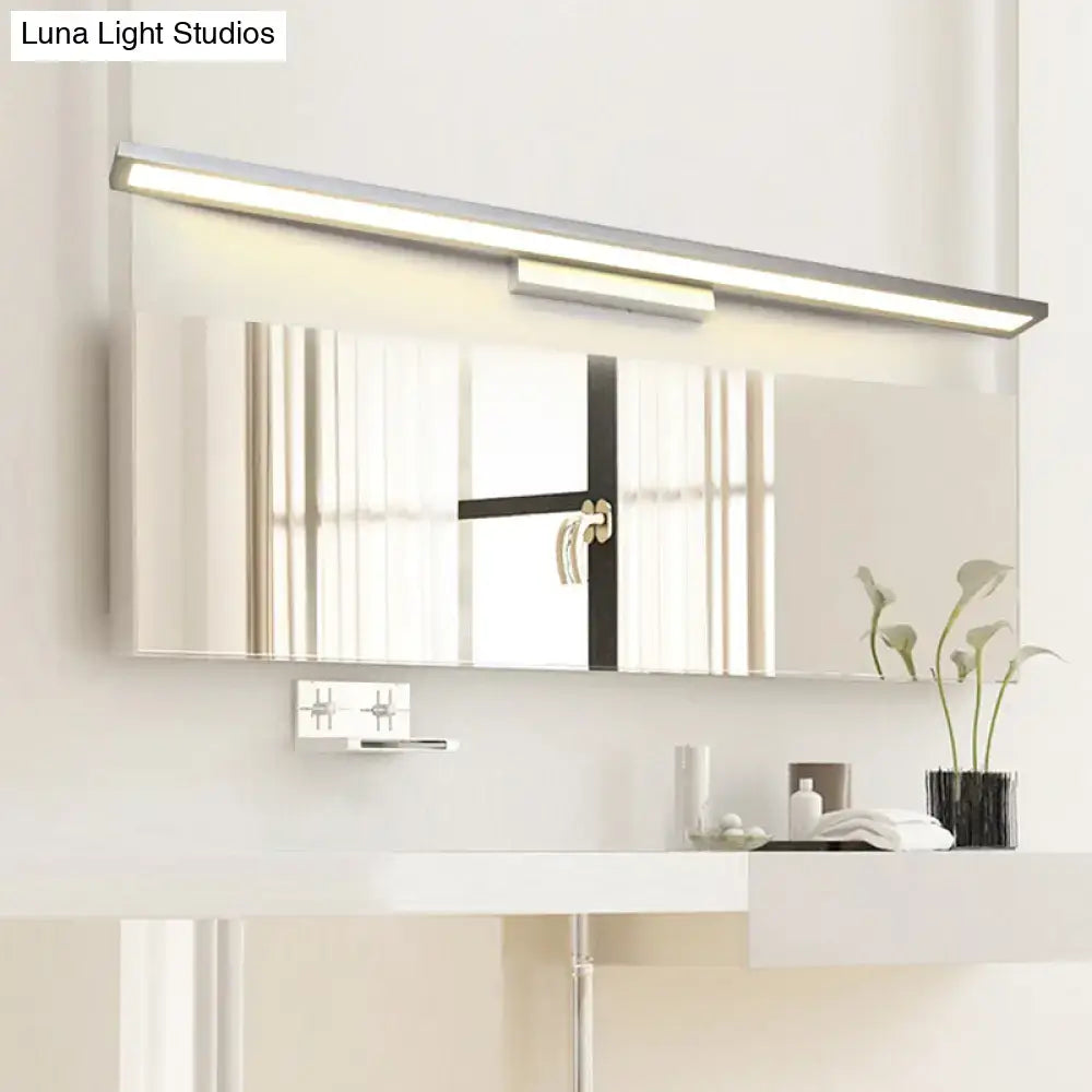 Minimalist black & silver led bathroom vanity lamp