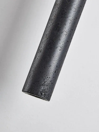 Minimalist black stone tube led pendant light for bedroom lighting