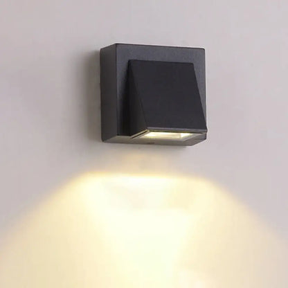 Minimalist black triangle aluminum flush wall lamp corridor light