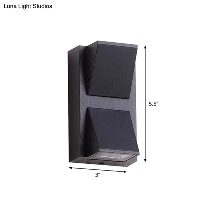 Minimalist black triangle aluminum flush wall lamp corridor light
