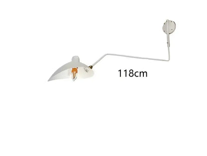Minimalist black wall lamp living room adjustable two arm light