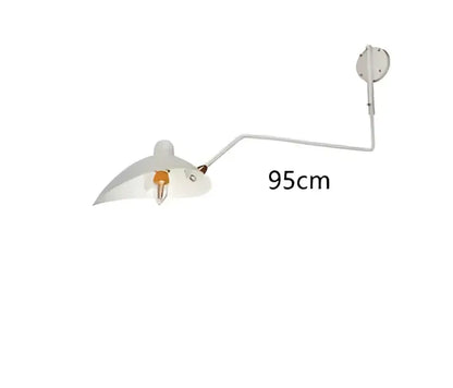 Minimalist black wall lamp living room adjustable two arm light