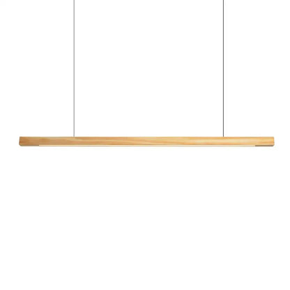 Minimalist black walnut log strip pendant light for dining room