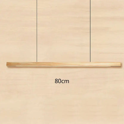 Minimalist black walnut log strip pendant light for dining room