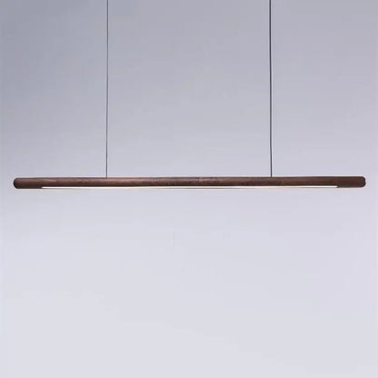 Minimalist black walnut wood pendant light for dining room