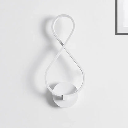 Minimalist black & white acrylic led wall lamp bedroom sconce