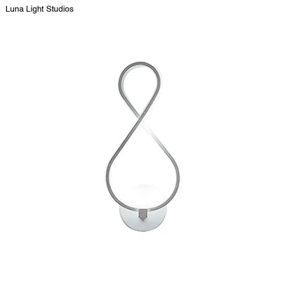 Minimalist black & white acrylic led wall lamp bedroom sconce