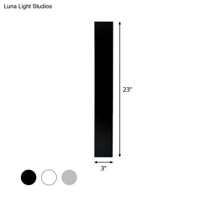 Minimalist black & white aluminum shade direct wired sconce bedroom