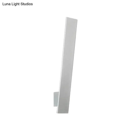 Minimalist black & white aluminum shade direct wired sconce bedroom