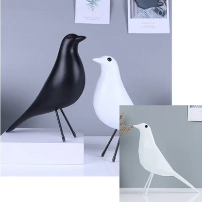 Minimalist black & white bird peace dove resin craft living room decor