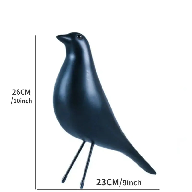 Minimalist black & white bird peace dove resin craft living room decor