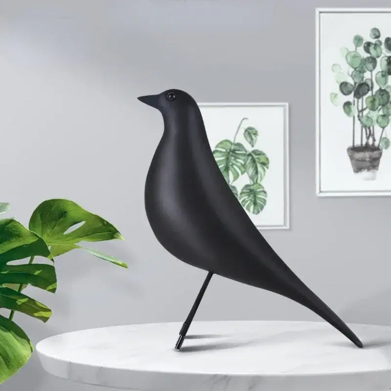 Minimalist black & white bird peace dove resin craft living room decor