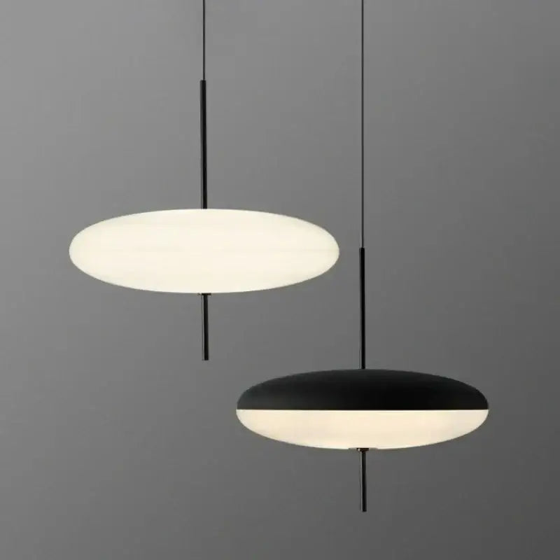 Minimalist black & white designer pendant light for dining room