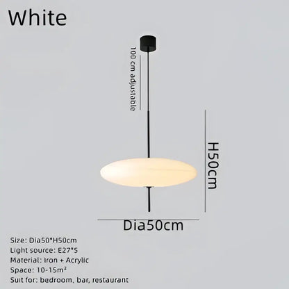 Minimalist black & white designer pendant light for dining room