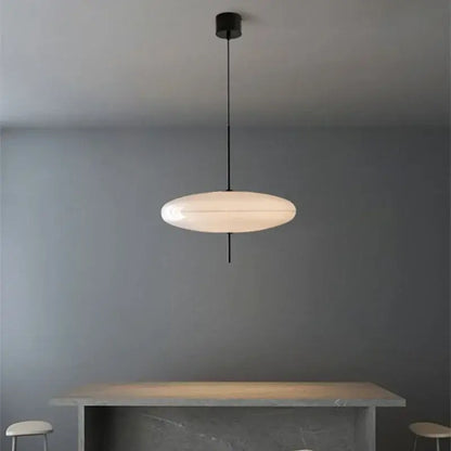 Minimalist black & white designer pendant light for dining room