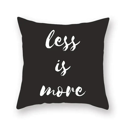 Minimalist black & white geometric cushion cover living room decor