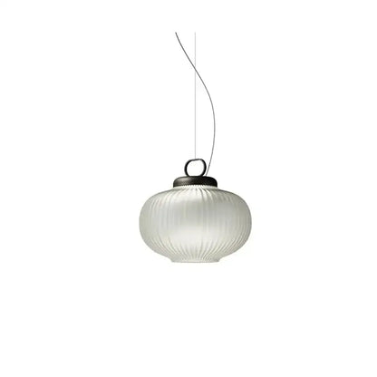 Minimalist black & white glass chandelier bedroom lantern light