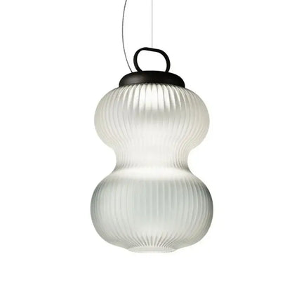 Minimalist black & white glass chandelier bedroom lantern light
