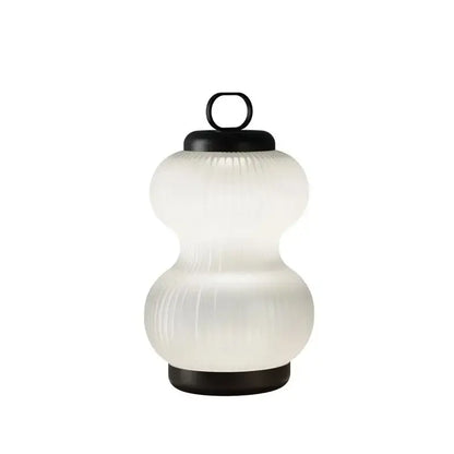 Minimalist black & white glass chandelier bedroom lantern light
