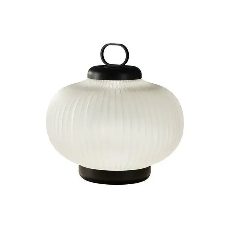 Minimalist black & white glass chandelier bedroom lantern light