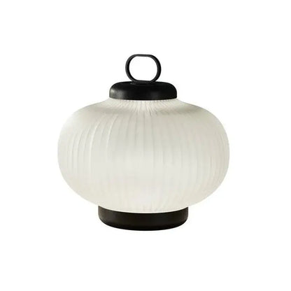 Minimalist black & white glass chandelier bedroom lantern light