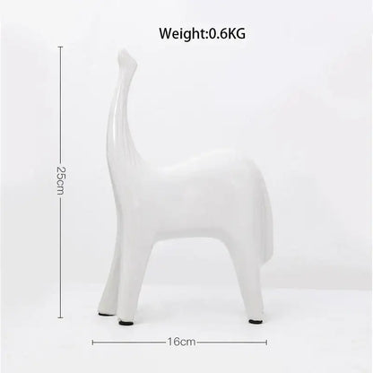 Minimalist black & white horse abstract ornaments living room decor