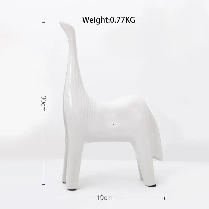 Minimalist black & white horse abstract ornaments living room decor