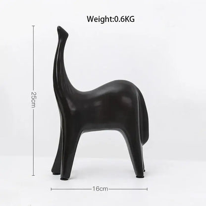 Minimalist black & white horse abstract ornaments living room decor